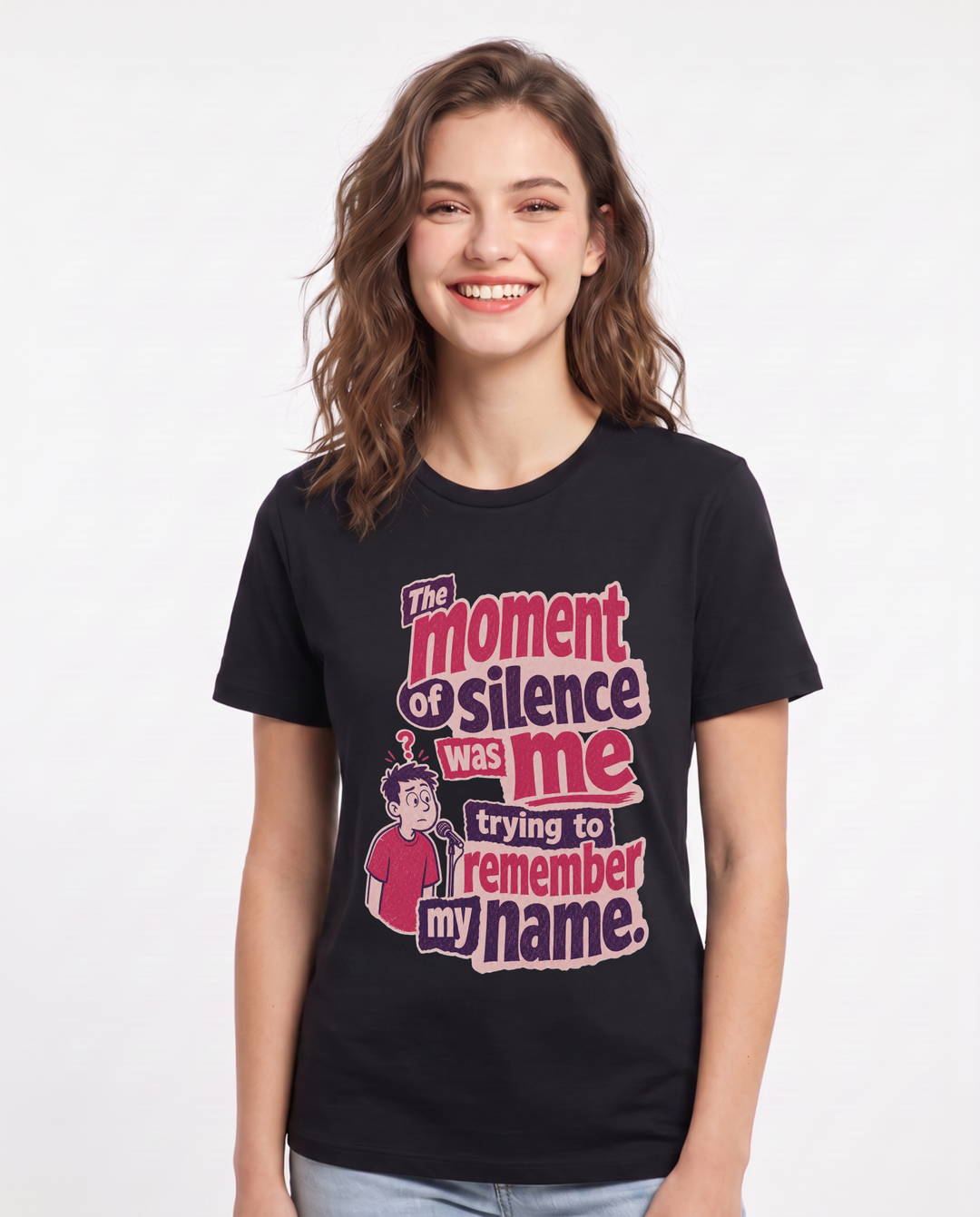 Meme Black T-Shirt for Women – Everyday Expression Graphic Tee product image 3