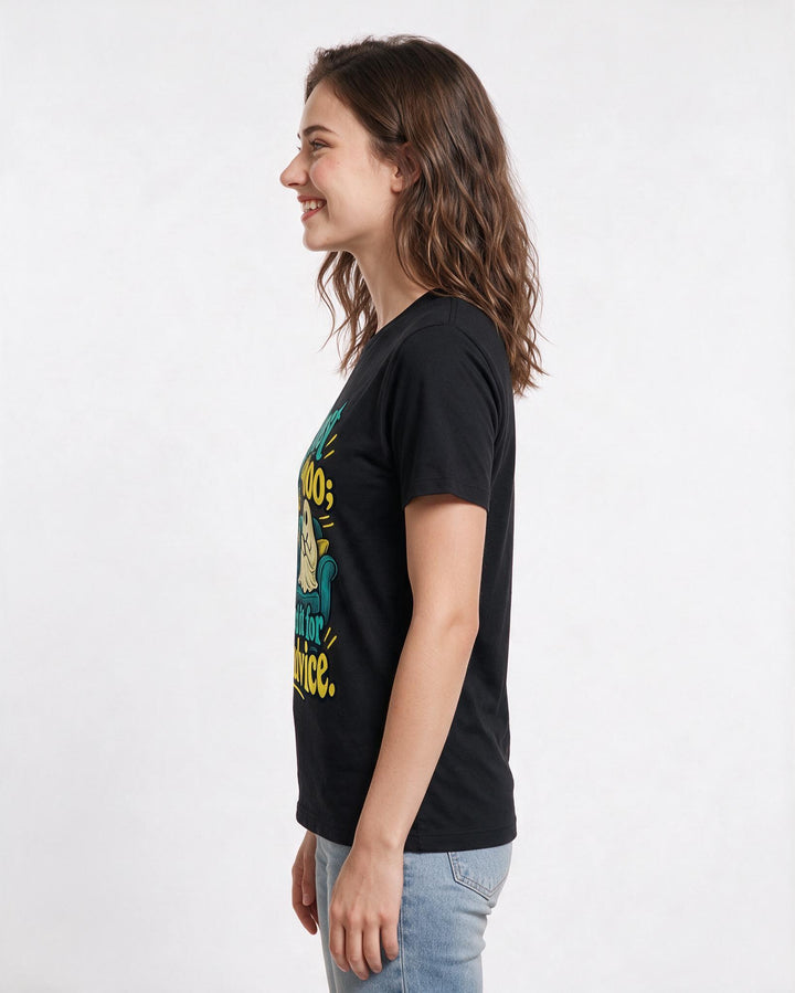 Halloween Black T-Shirt for Women – Halloween Theme Graphic Tee product image 2