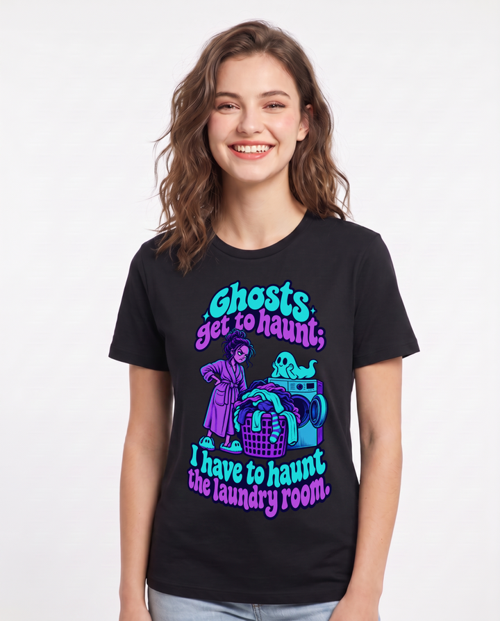 Halloween Black T-Shirt for Women – Halloween Theme Graphic Tee product image 3