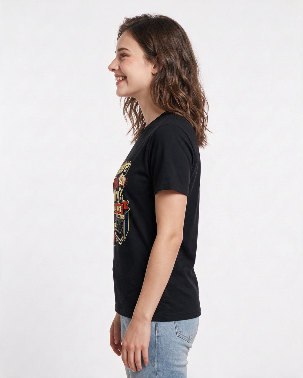 Christmas Black T-Shirt for Women – Holiday Theme Graphic Tee product image 2