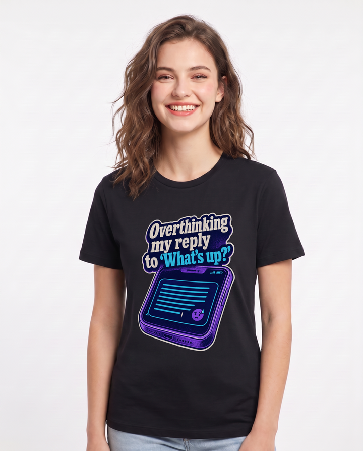 Meme Black T-Shirt for Women – Everyday Expression Graphic Tee product image 3