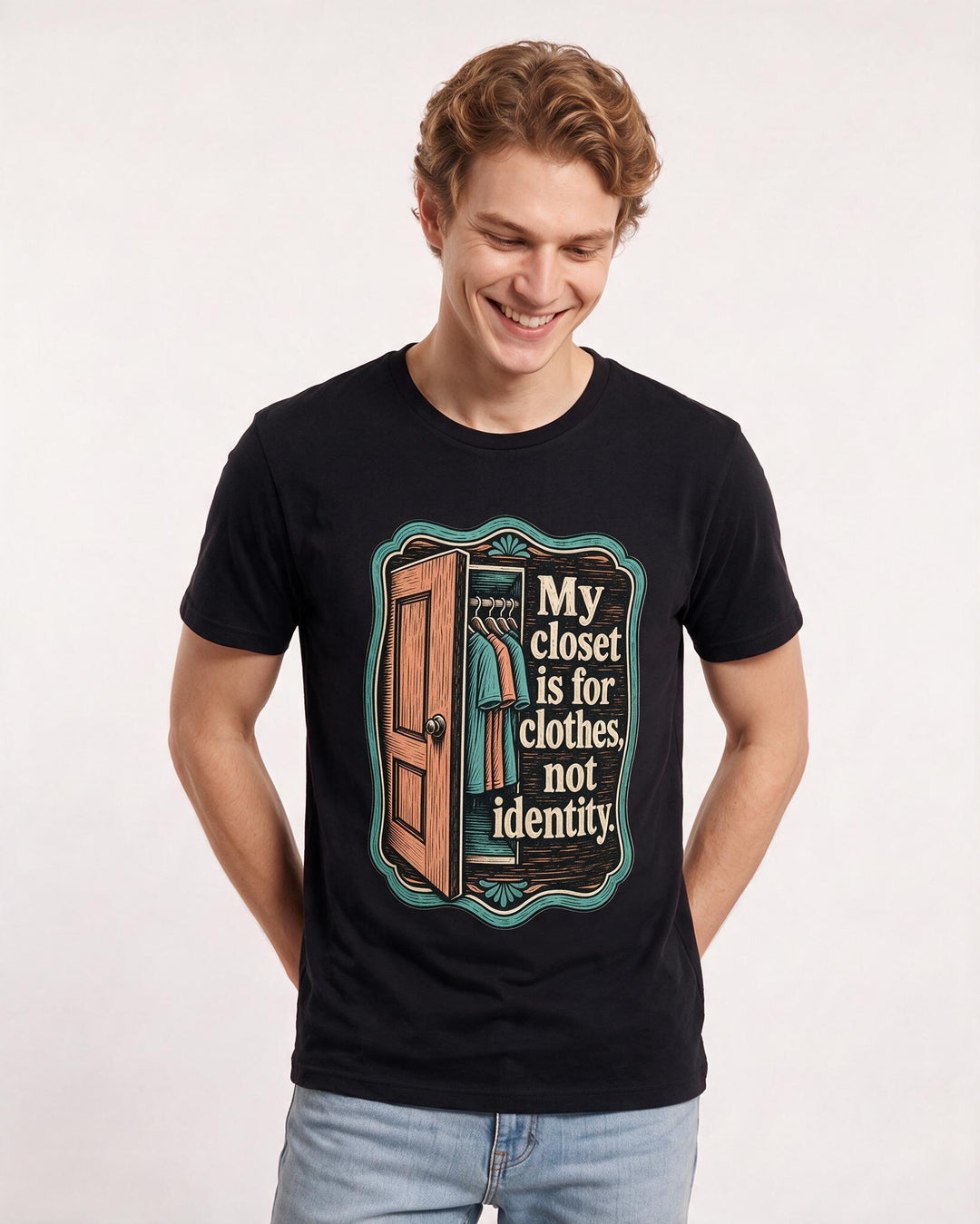 Pride Black T-Shirt for Men – Everyday Expression Graphic Tee product image 3