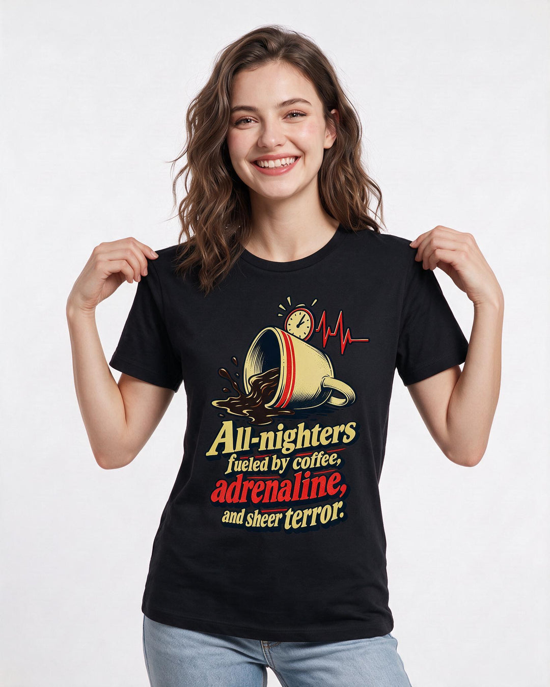 Graduation Black T-Shirt for Women – Everyday Expression Graphic Tee product image 1