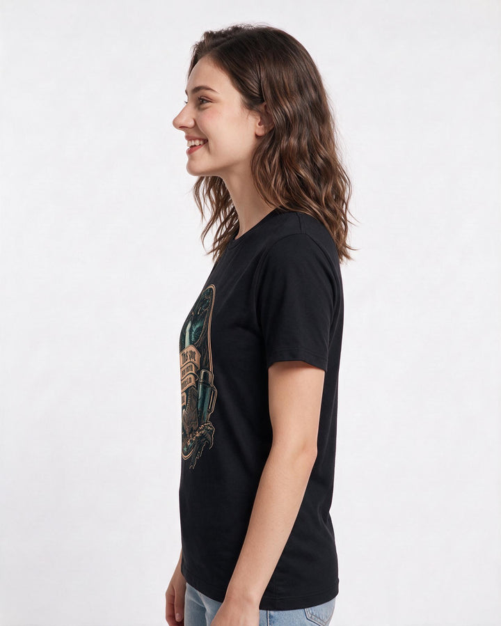 Hunting Black T-Shirt for Women – Everyday Expression Graphic Tee product image 2
