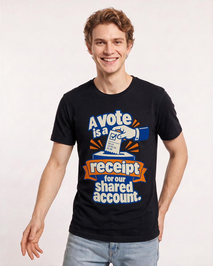Political Statement Black T-Shirt for Men – Everyday Expression Graphic Tee product image 1