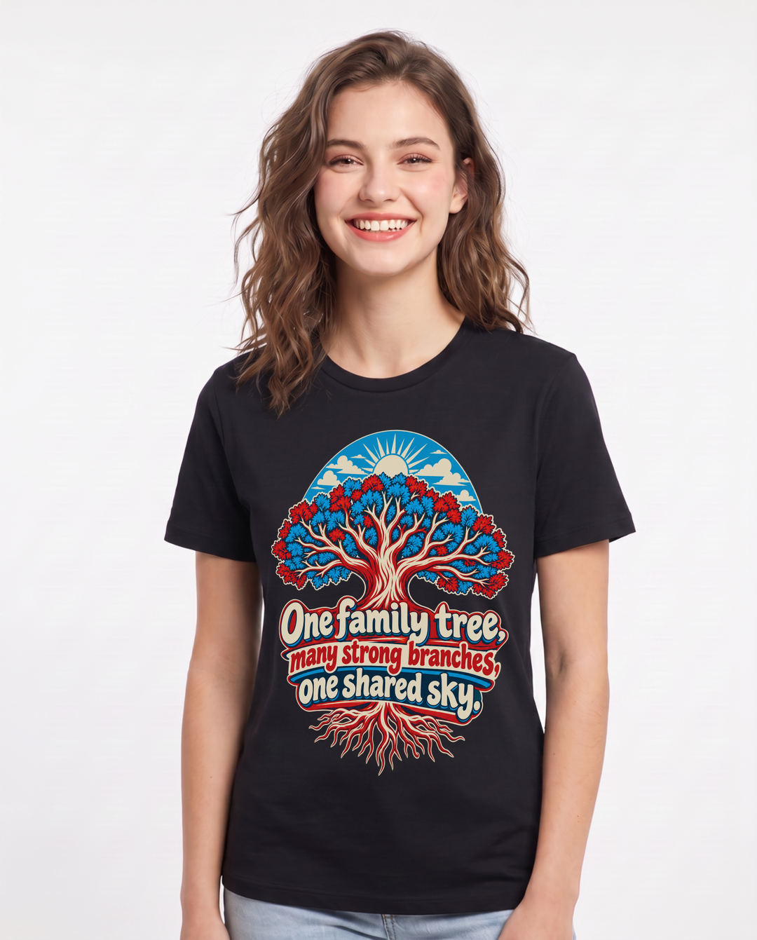 Patriotic Black T-Shirt for Women – Everyday Expression Graphic Tee product image 3