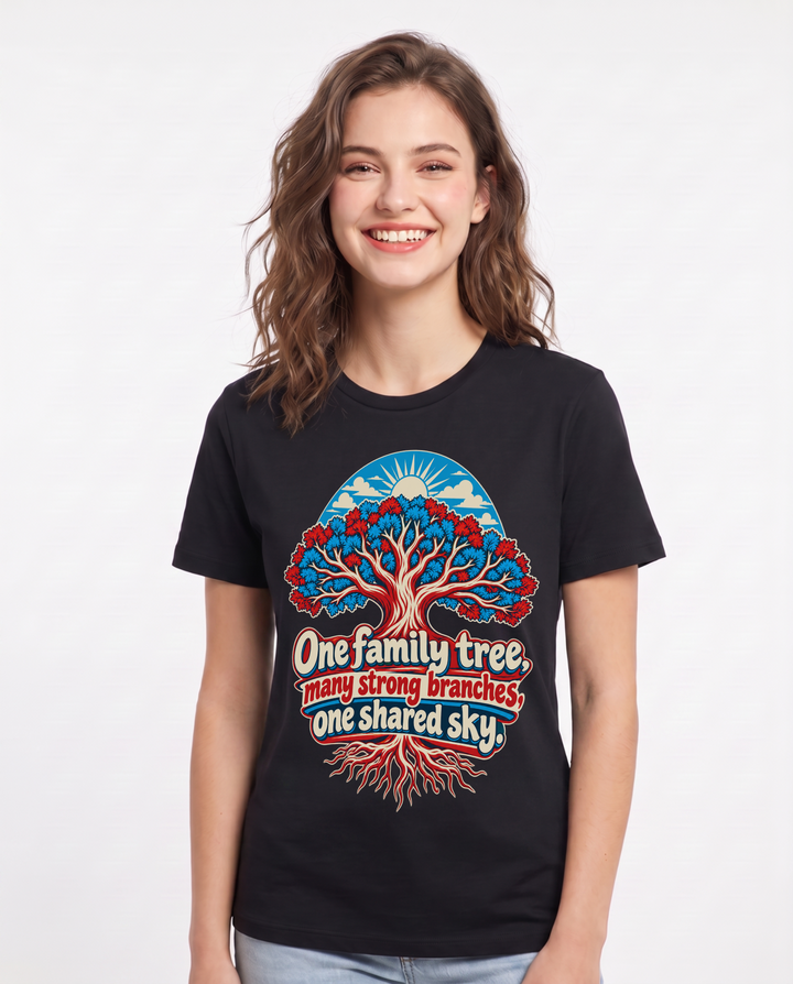 Patriotic Black T-Shirt for Women – Everyday Expression Graphic Tee product image 3
