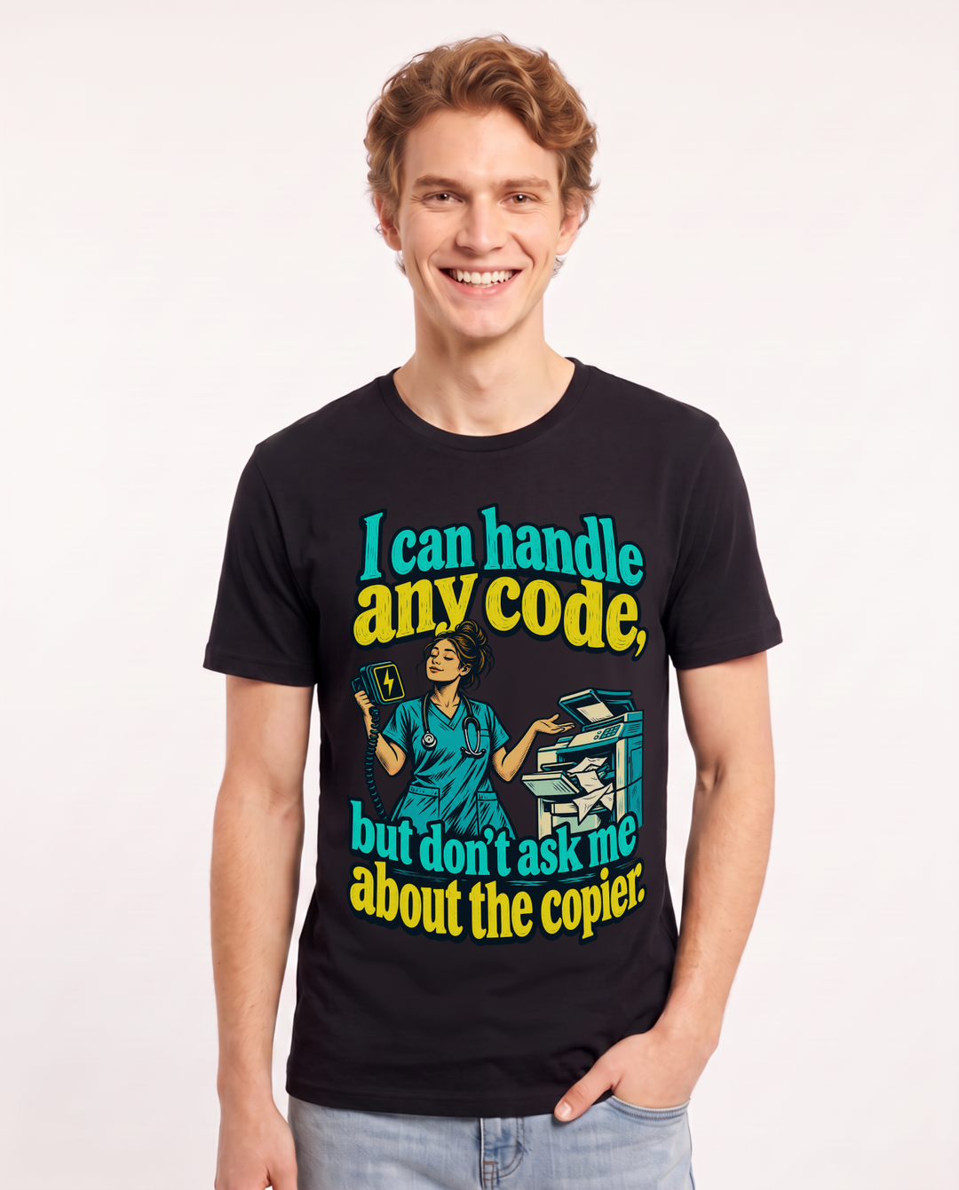 Nurse Black T-Shirt for Men – Nursing Life Graphic Tee product image 3