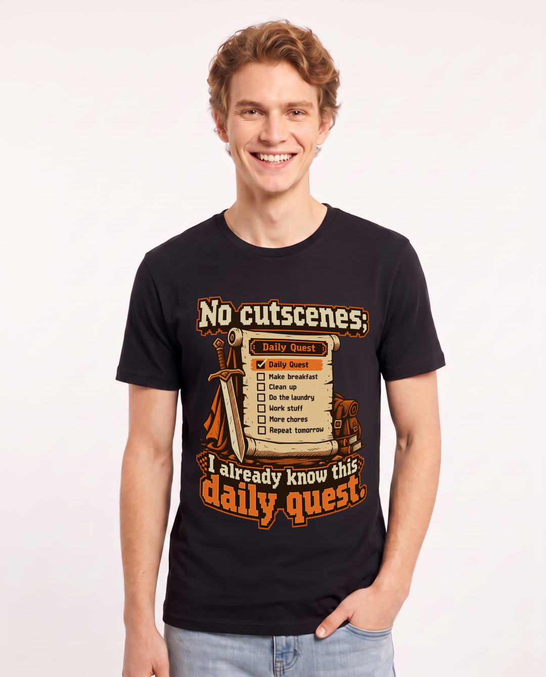 Gaming Black T-Shirt for Men – Game Night Graphic Tee product image 3