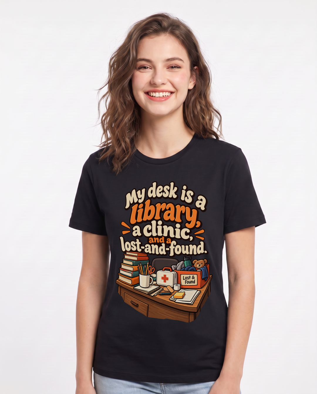 Teacher Black T-Shirt for Women – Everyday Expression Graphic Tee product image 3