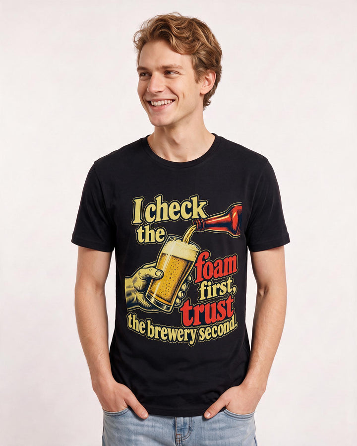 Beer Black T-Shirt for Men – Everyday Expression Graphic Tee product image 1