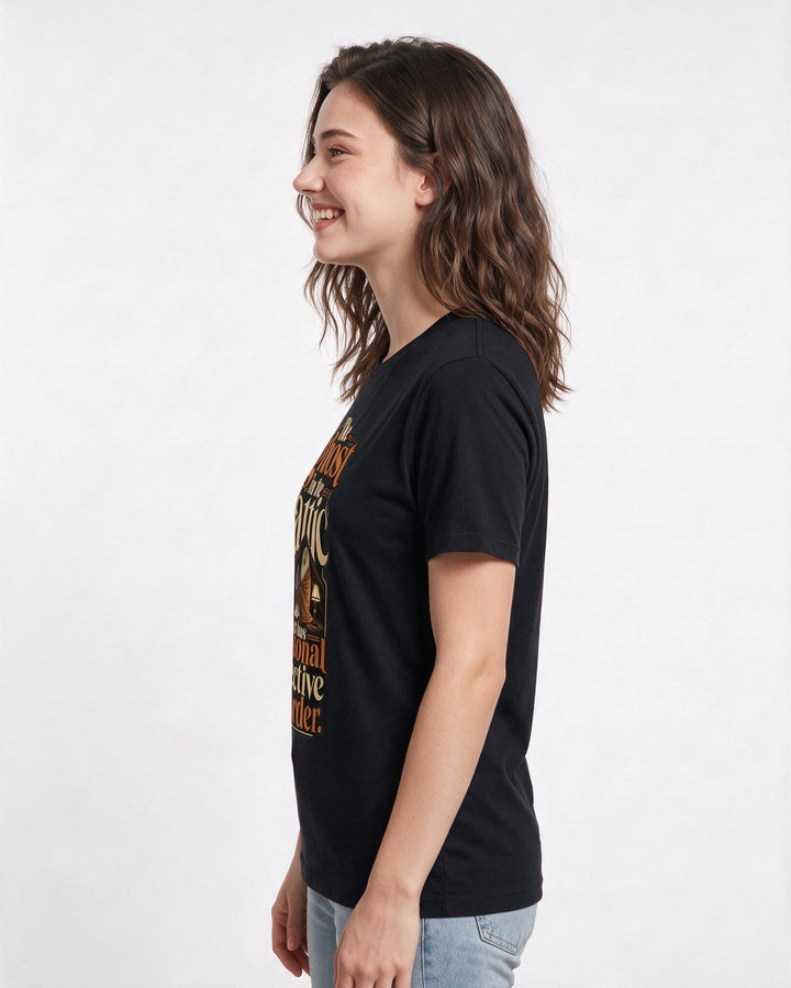 Halloween Black T-Shirt for Women – Halloween Theme Graphic Tee product image 2
