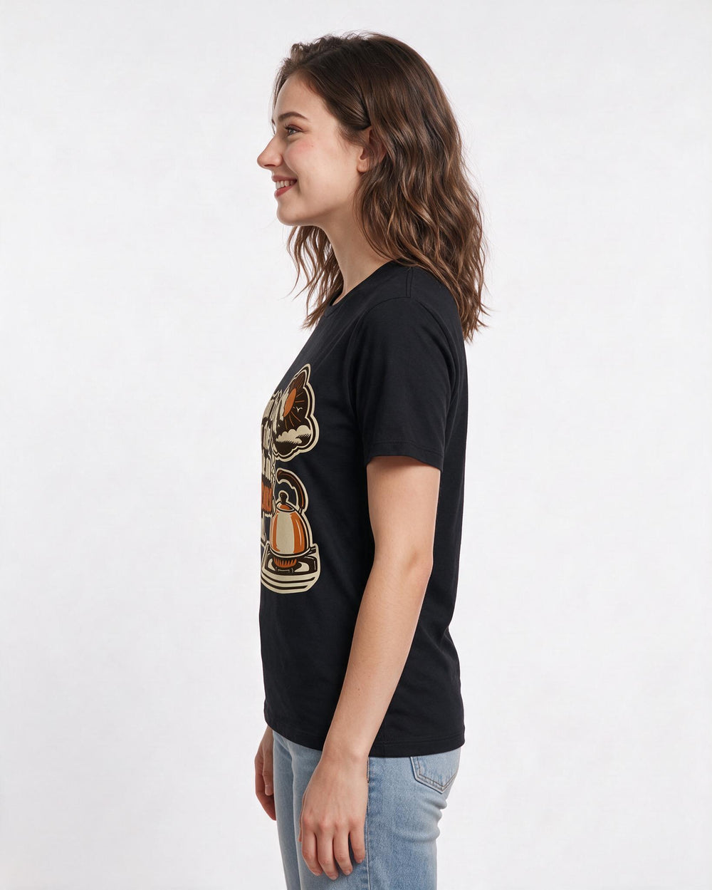 Meme Black T-Shirt for Women – Everyday Expression Graphic Tee product image 2