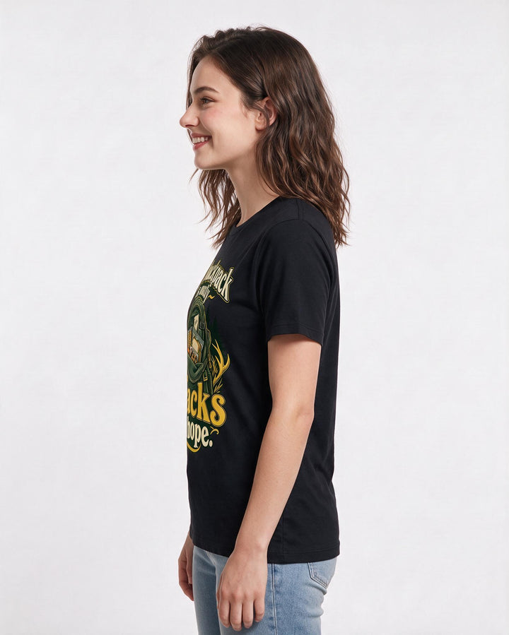 Hunting Black T-Shirt for Women – Everyday Expression Graphic Tee product image 2