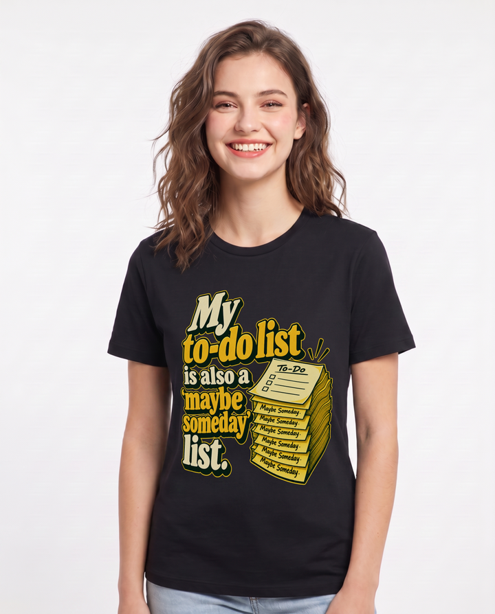 Meme Black T-Shirt for Women – Everyday Expression Graphic Tee product image 3