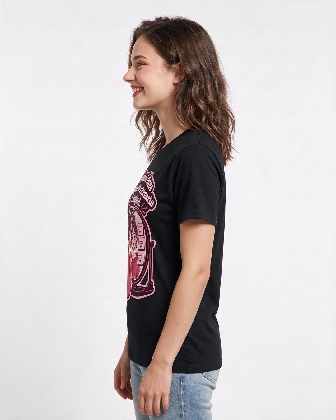 Meme Black T-Shirt for Women – Everyday Expression Graphic Tee product image 2