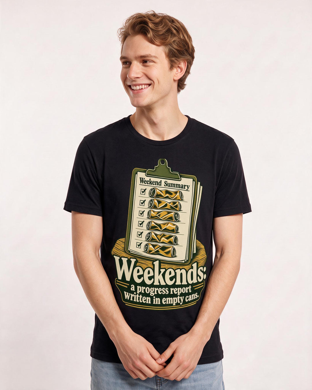 Beer Black T-Shirt for Men – Everyday Expression Graphic Tee product image 1