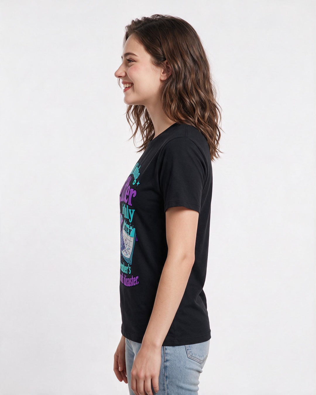 Christmas Black T-Shirt for Women – Holiday Theme Graphic Tee product image 2