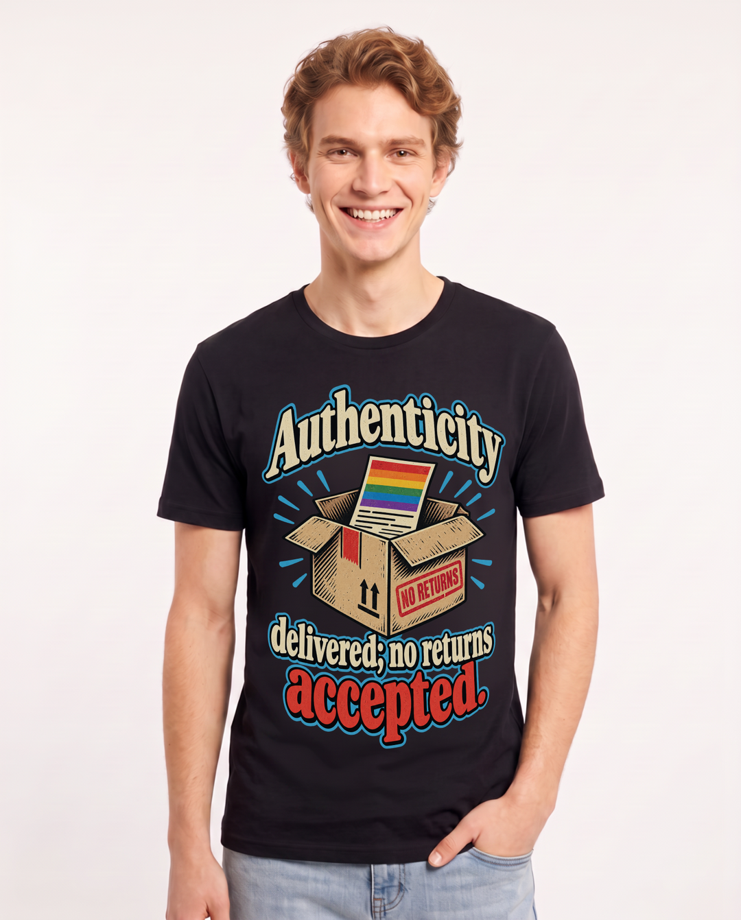 Pride Black T-Shirt for Men – Everyday Expression Graphic Tee product image 3