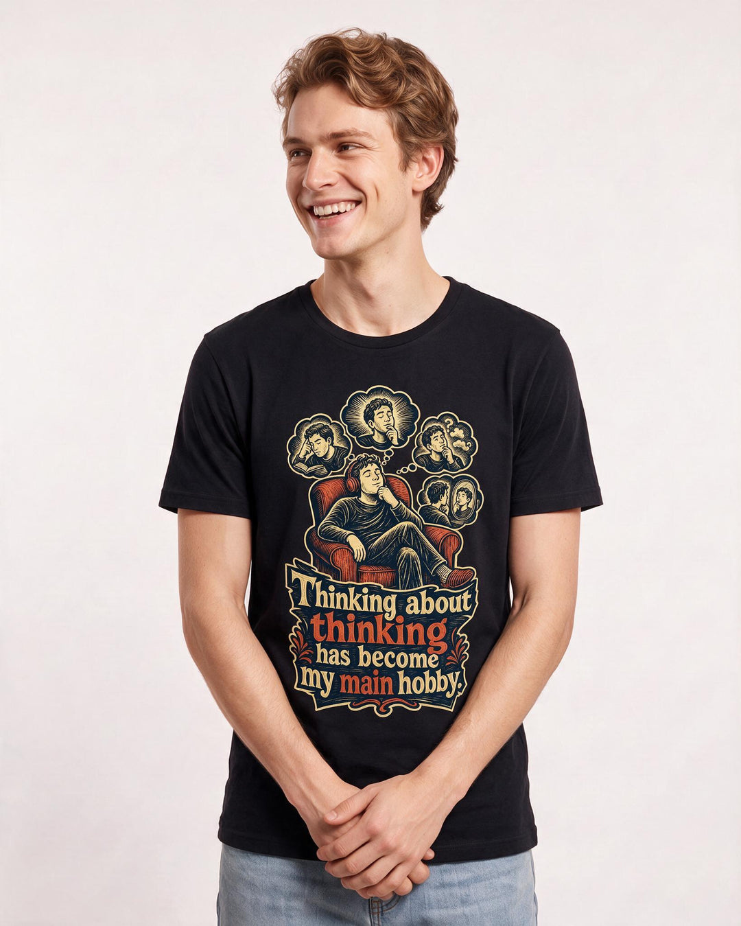 Meme Black T-Shirt for Men – Everyday Expression Graphic Tee product image 3