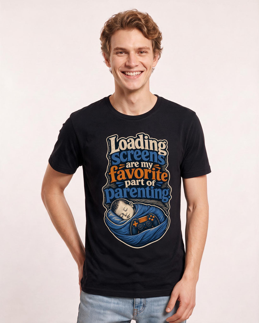 Gaming Black T-Shirt for Men – Game Night Graphic Tee product image 1