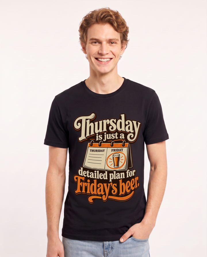 Beer Black T-Shirt for Men – Everyday Expression Graphic Tee product image 3