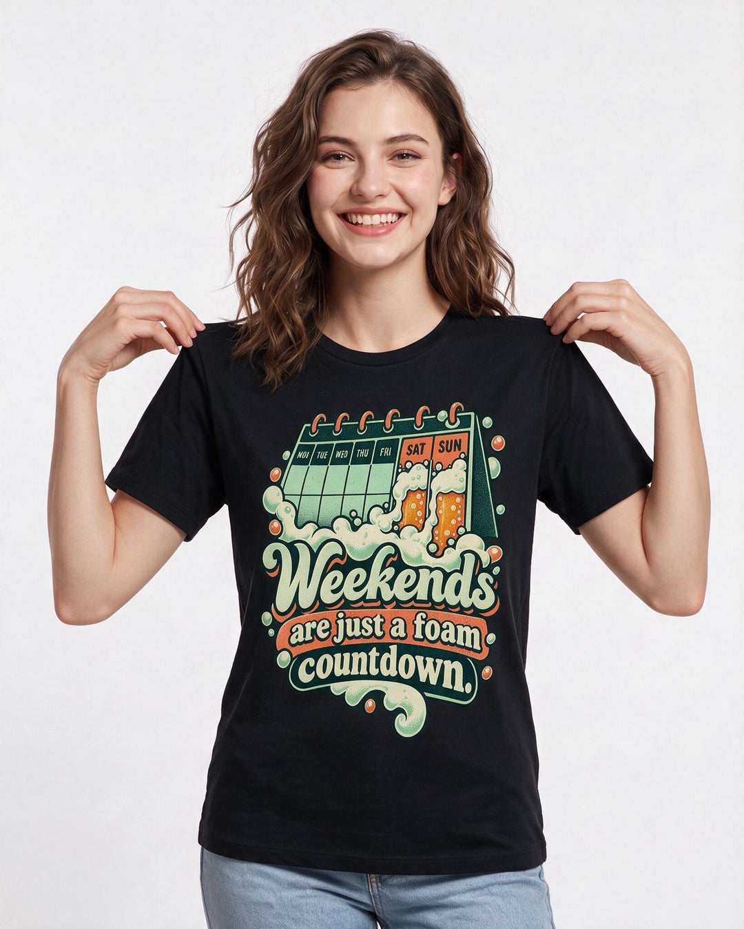 Beer Black T-Shirt for Women – Everyday Expression Graphic Tee product image 1
