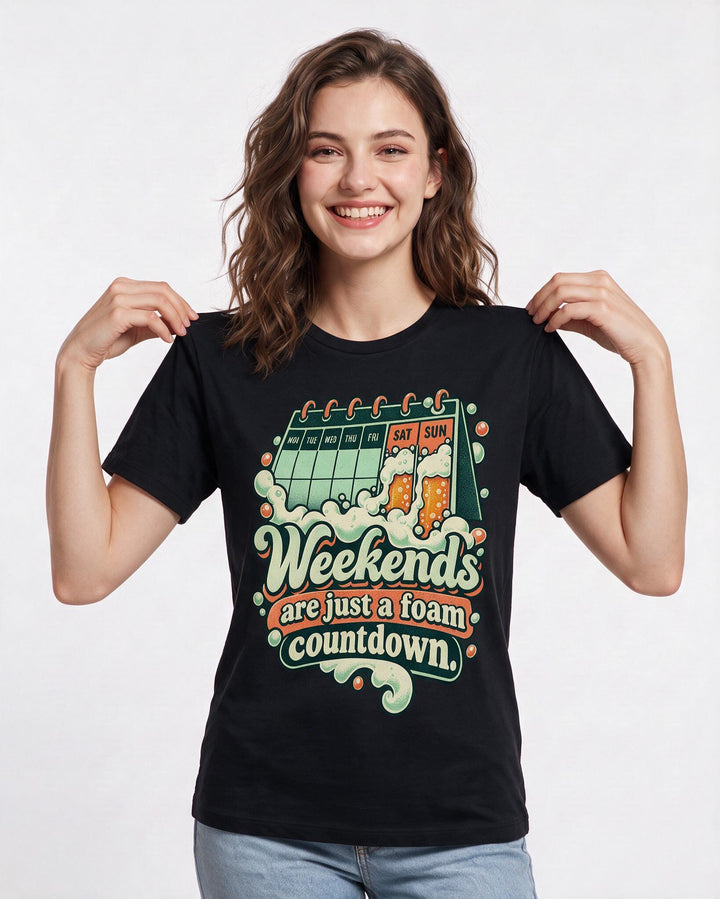 Beer Black T-Shirt for Women – Everyday Expression Graphic Tee product image 1