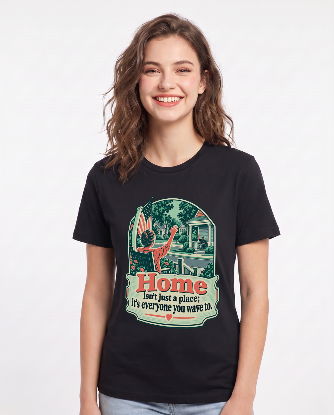 Patriotic Black T-Shirt for Women – Everyday Expression Graphic Tee product image 3