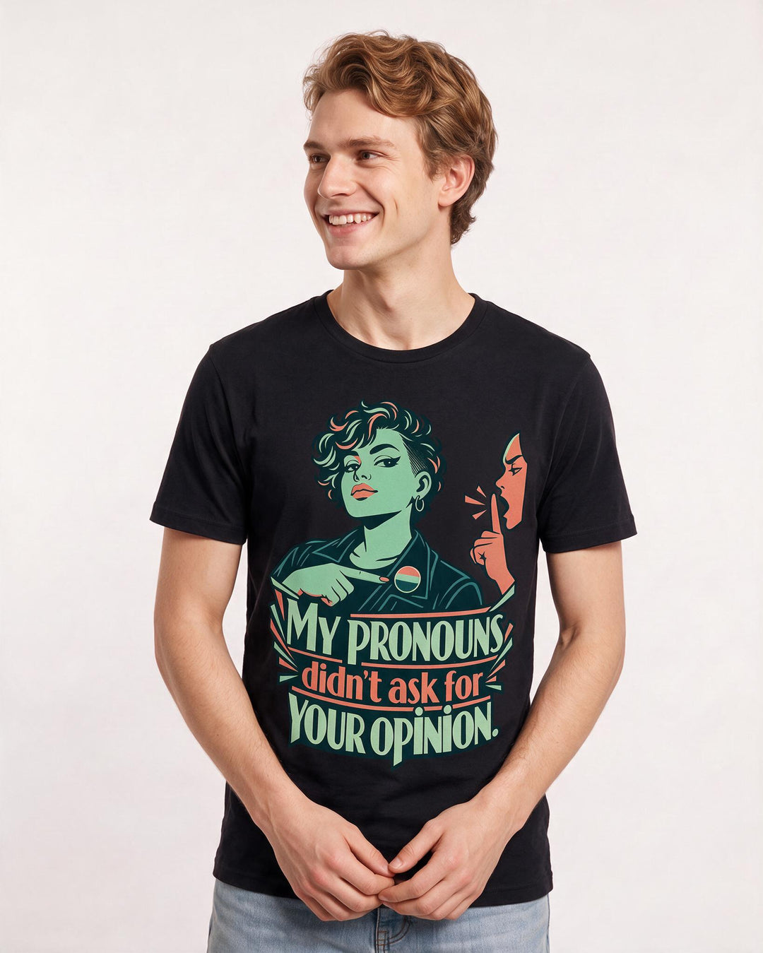 Pride Black T-Shirt for Men – Everyday Expression Graphic Tee product image 1