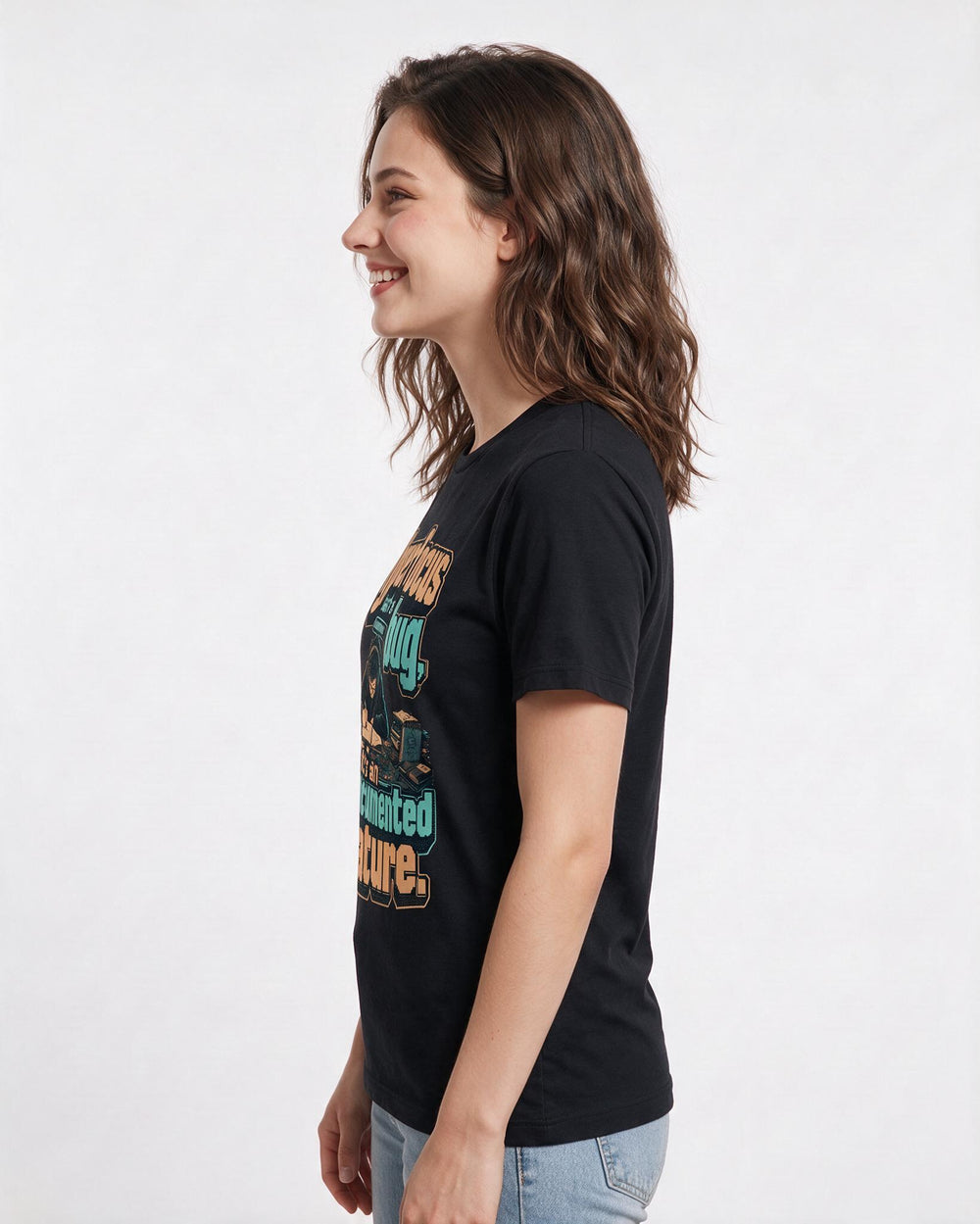 Neurodiversity Black T-Shirt for Women – Everyday Expression Graphic Tee product image 2