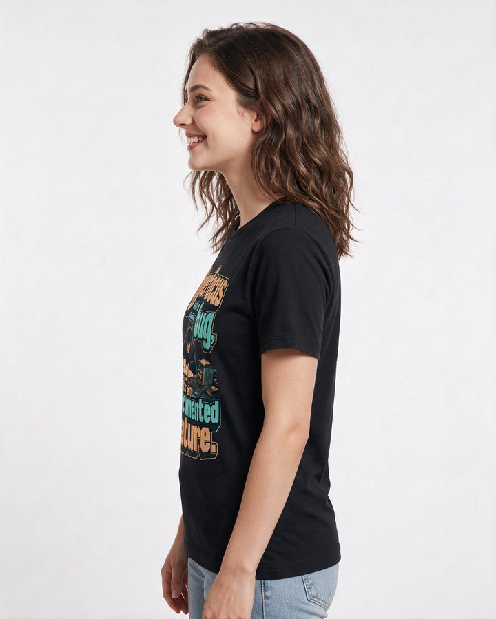 Neurodiversity Black T-Shirt for Women – Everyday Expression Graphic Tee product image 2