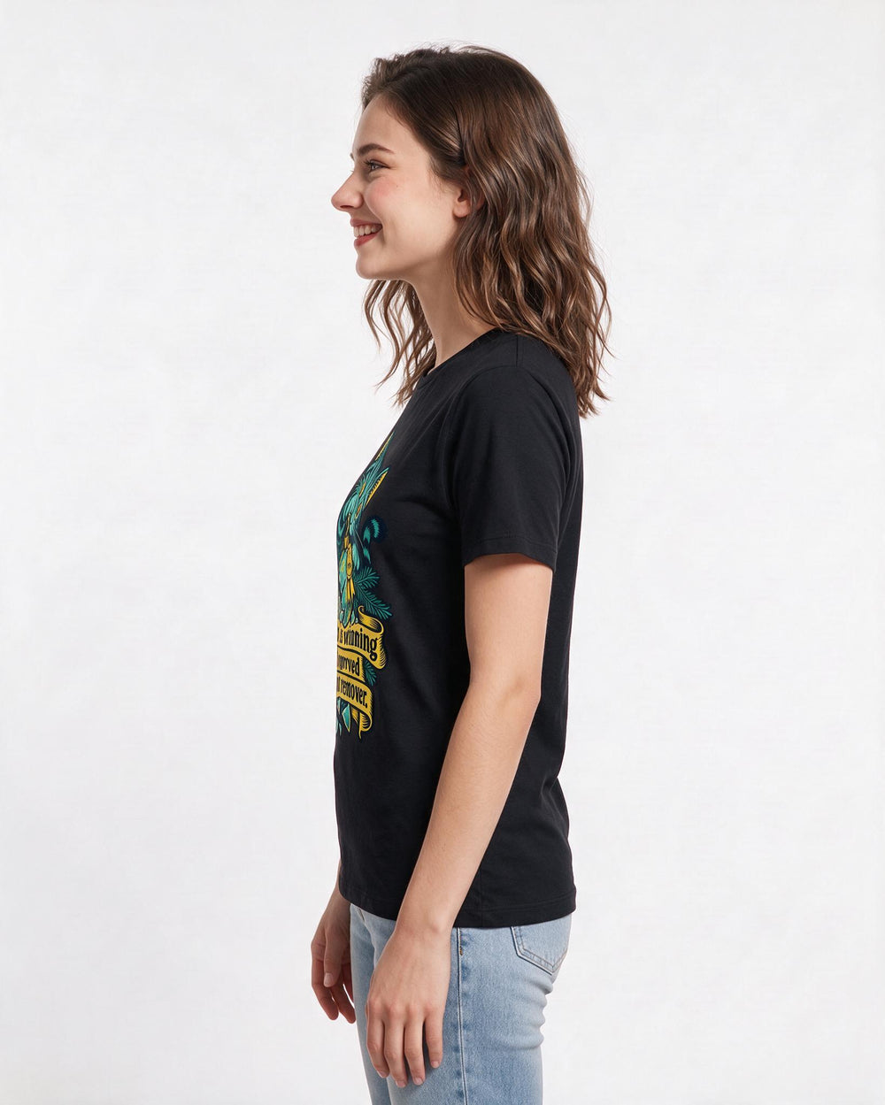 Christmas Black T-Shirt for Women – Holiday Theme Graphic Tee product image 2