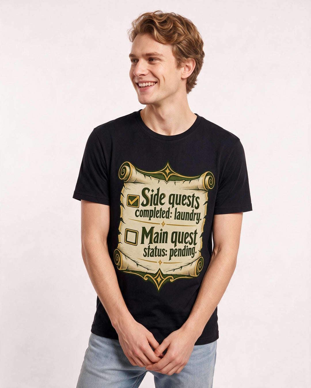 Gaming Black T-Shirt for Men – Game Night Graphic Tee product image 1