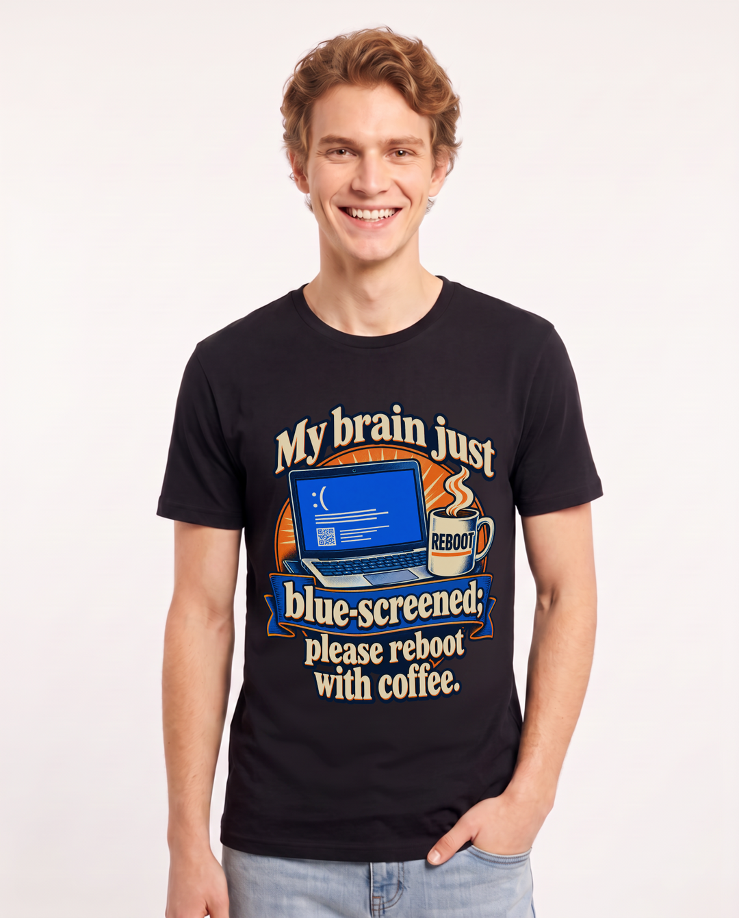 Meme Black T-Shirt for Men – Everyday Expression Graphic Tee product image 3