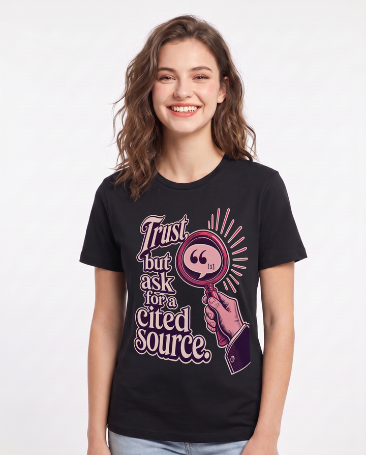 Political Statement Black T-Shirt for Women – Everyday Expression Graphic Tee product image 3