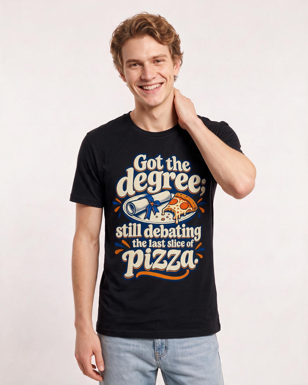 Graduation Black T-Shirt for Men – Everyday Expression Graphic Tee product image 1