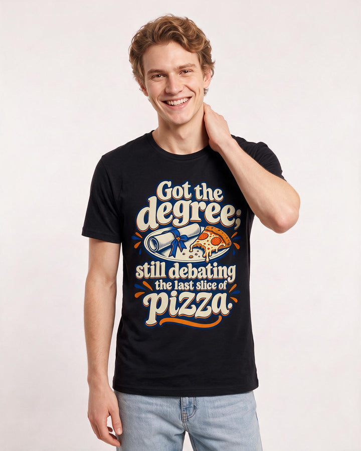 Graduation Black T-Shirt for Men – Everyday Expression Graphic Tee product image 1