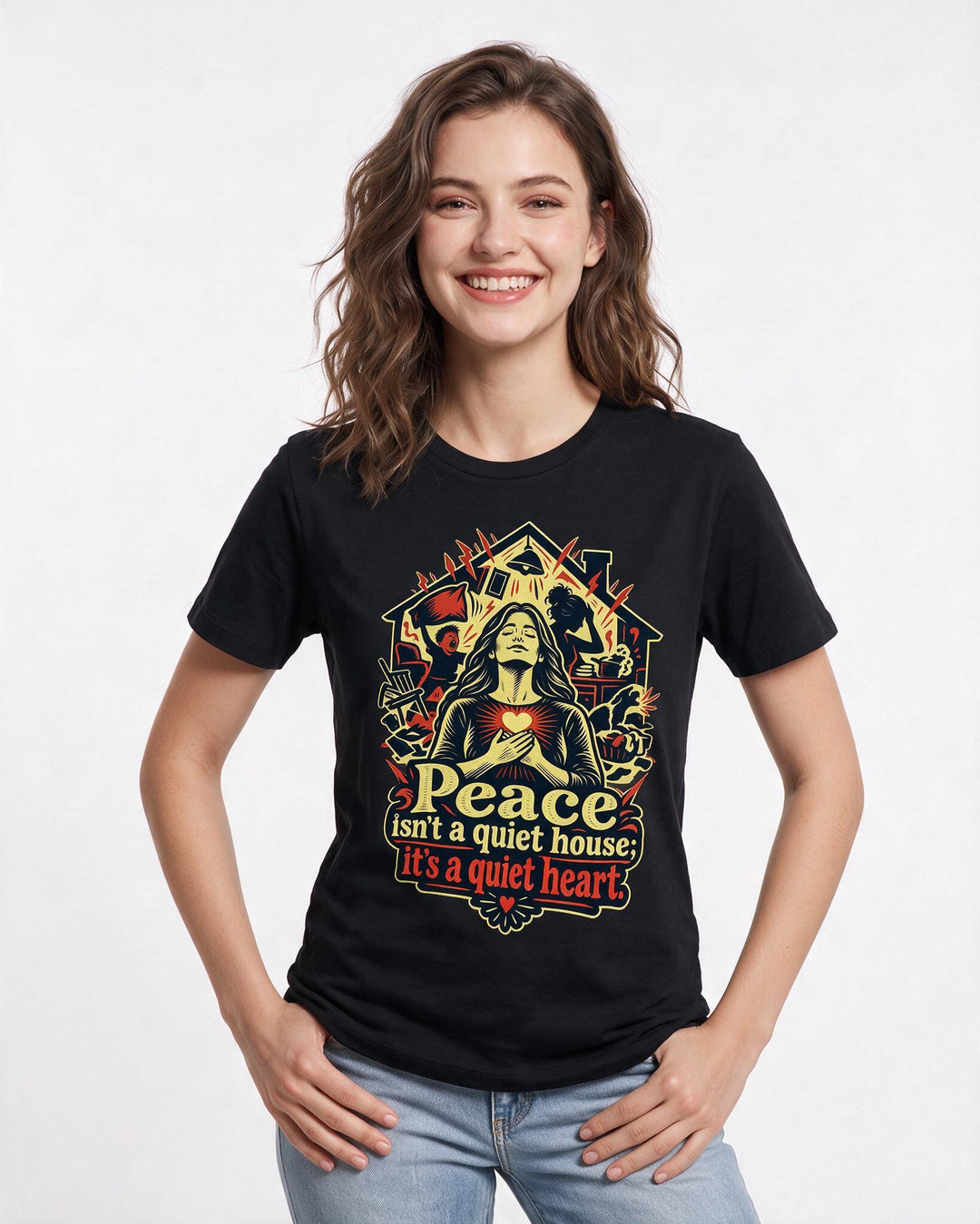 Christian Faith Black T-Shirt for Women – Everyday Expression Graphic Tee product image 1