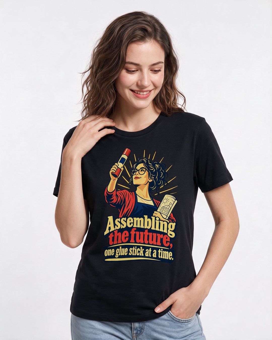 Teacher Black T-Shirt for Women – Everyday Expression Graphic Tee product image 1