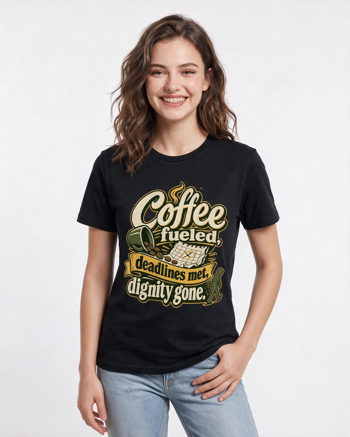 Graduation Black T-Shirt for Women – Everyday Expression Graphic Tee product image 1
