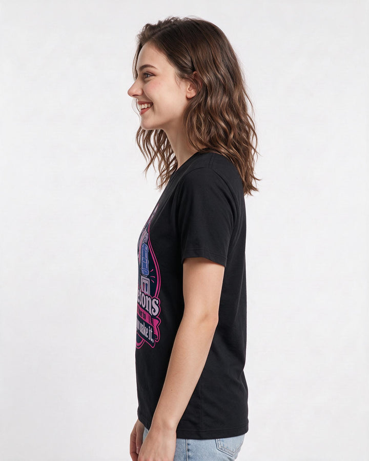 Halloween Black T-Shirt for Women – Halloween Theme Graphic Tee product image 2