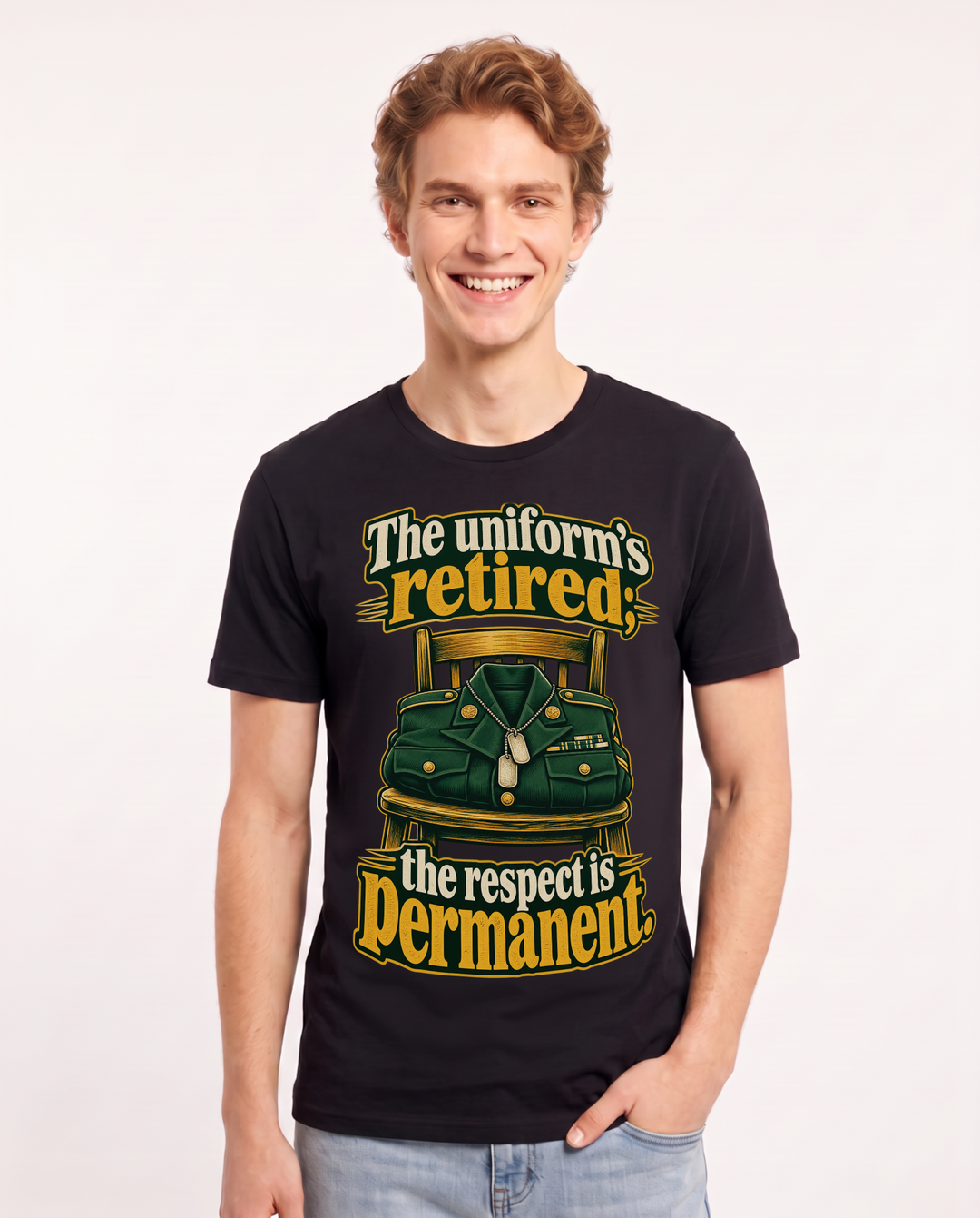 Veteran Black T-Shirt for Men – Everyday Expression Graphic Tee product image 3
