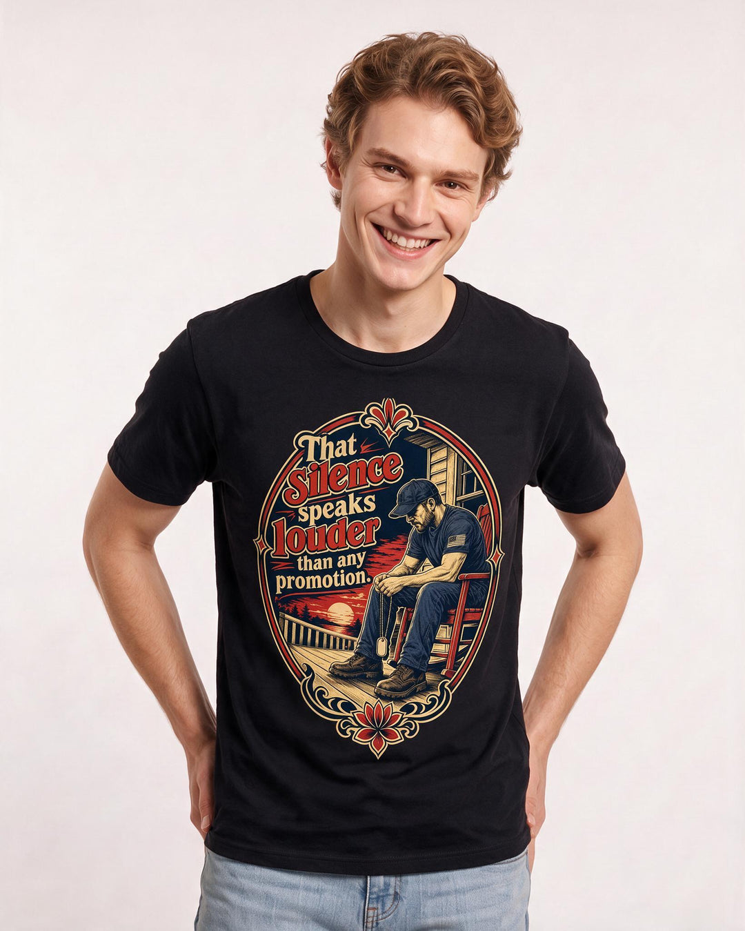 Veteran Black T-Shirt for Men – Everyday Expression Graphic Tee product image 1