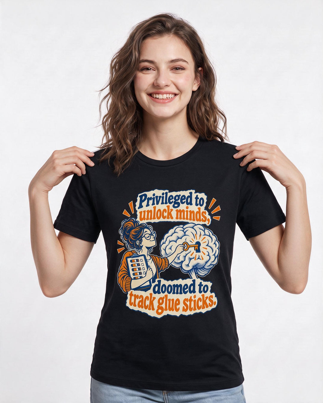 Teacher Black T-Shirt for Women – Everyday Expression Graphic Tee product image 1