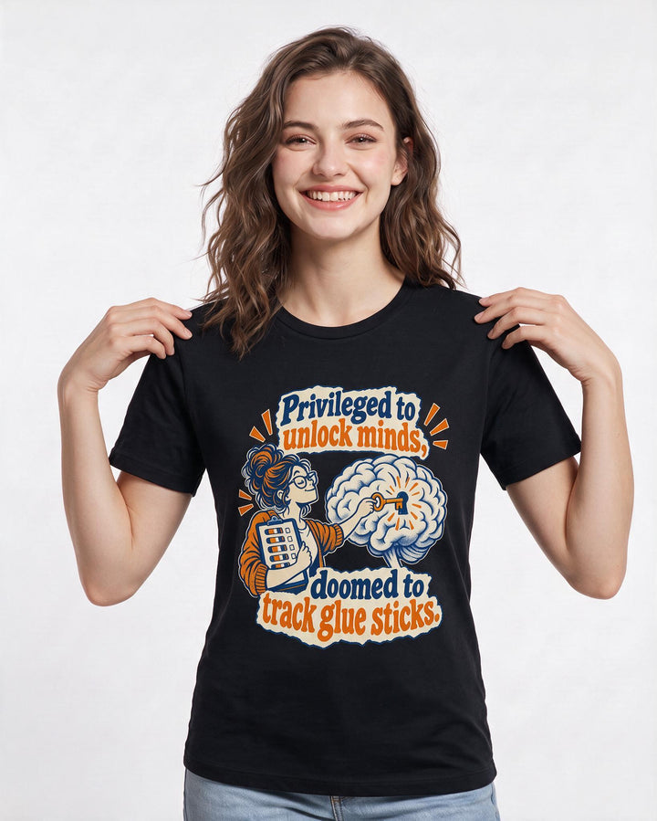 Teacher Black T-Shirt for Women – Everyday Expression Graphic Tee product image 1