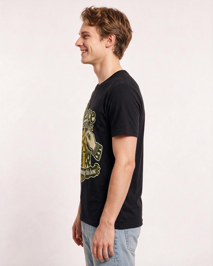 Christmas Black T-Shirt for Men – Holiday Theme Graphic Tee product image 2