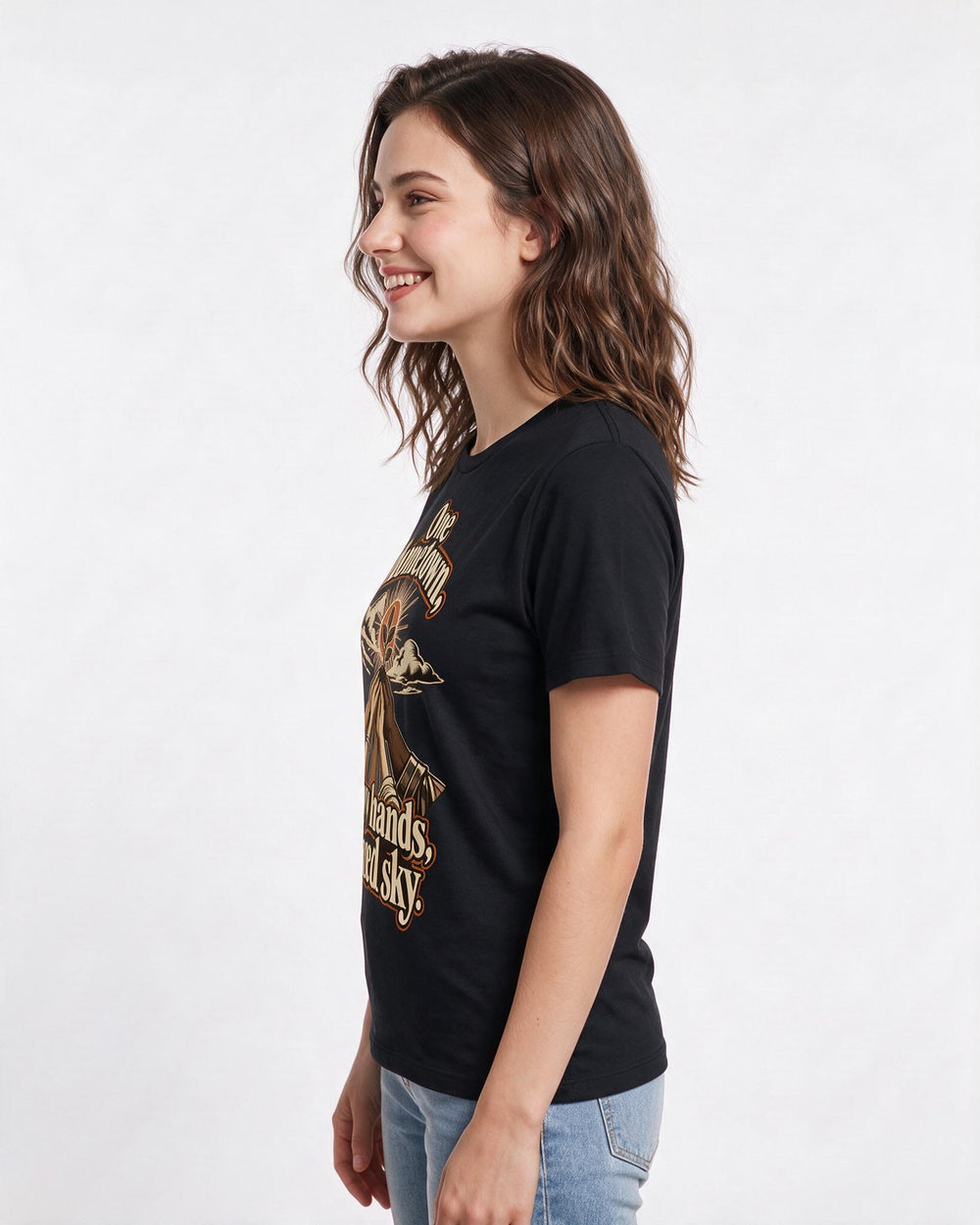 Patriotic Black T-Shirt for Women – Everyday Expression Graphic Tee product image 2