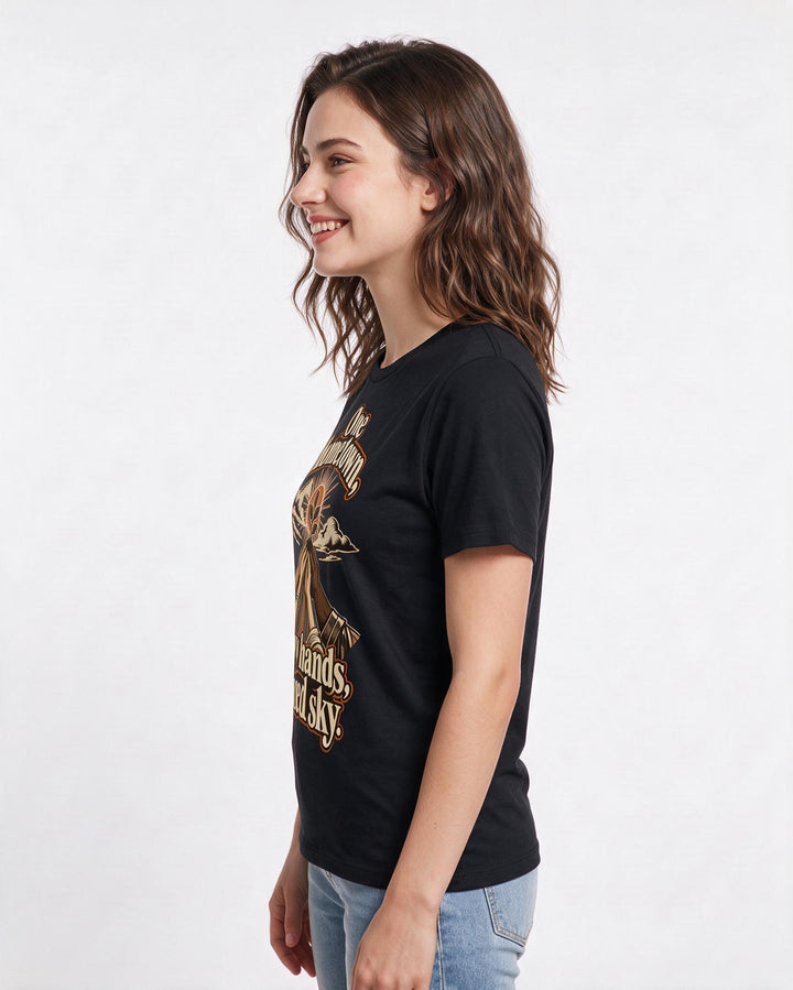 Patriotic Black T-Shirt for Women – Everyday Expression Graphic Tee product image 2