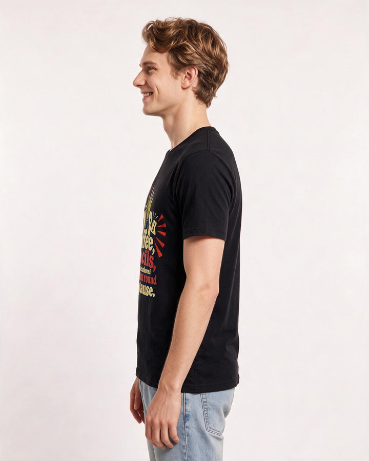 Teacher Black T-Shirt for Men – Everyday Expression Graphic Tee product image 2